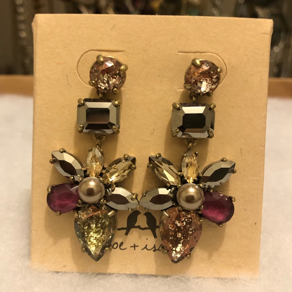 C+I Floral Artisan Statement Earrings (Fall 2016)